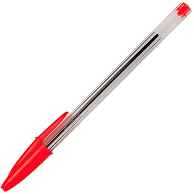 Bic stylo bille Cristal Medium, rouge sur