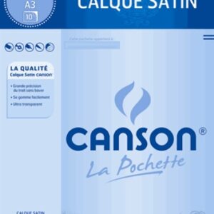CANSON - Pochette papier calque satin + pastilles - 24 x 32 cm