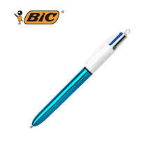 Stylo BIC 4 Couleurs - Shine Bleu