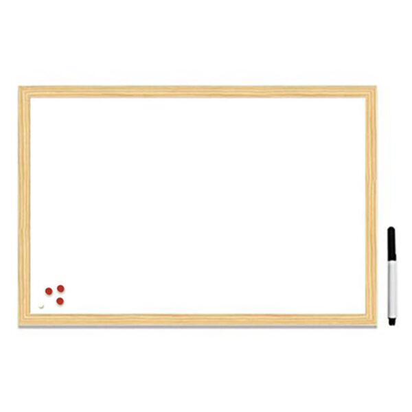 Tableau blanc magn?tique 60x40cm + feutre effa?able + aimants