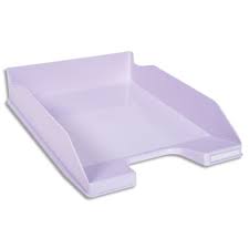 Corbeille ? courrier EXACOMPTA mauve  pastel glossy