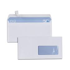 Boite de 500 enveloppes blanches 11x22cm avec fenêtre